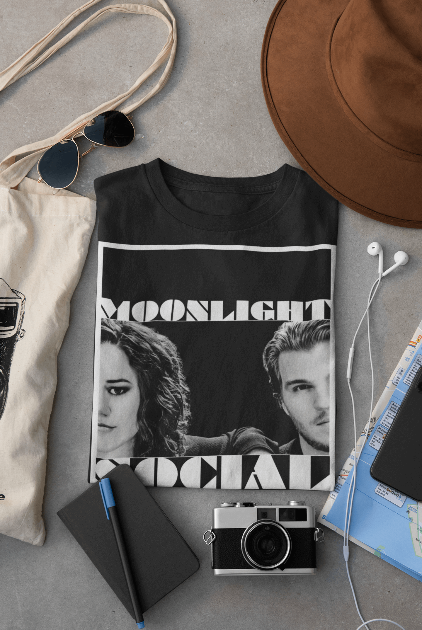 Moonlight Social Black & White Shirt